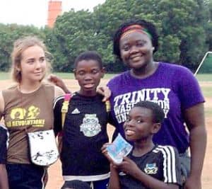 Photo of Trinity student in Ghana