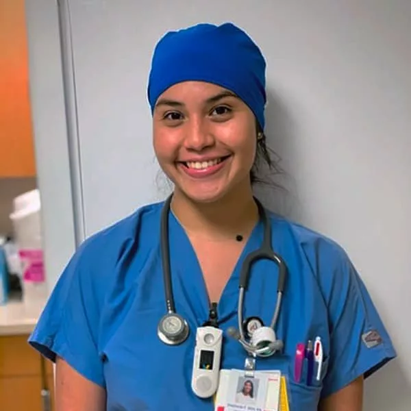 Stephanie Flores ’19 is currently working as a step-down ICU nurse at Shady Grove Hospital. Her unit has had to change some areas to accept COVID-19 patients, especially ones with heart issues.