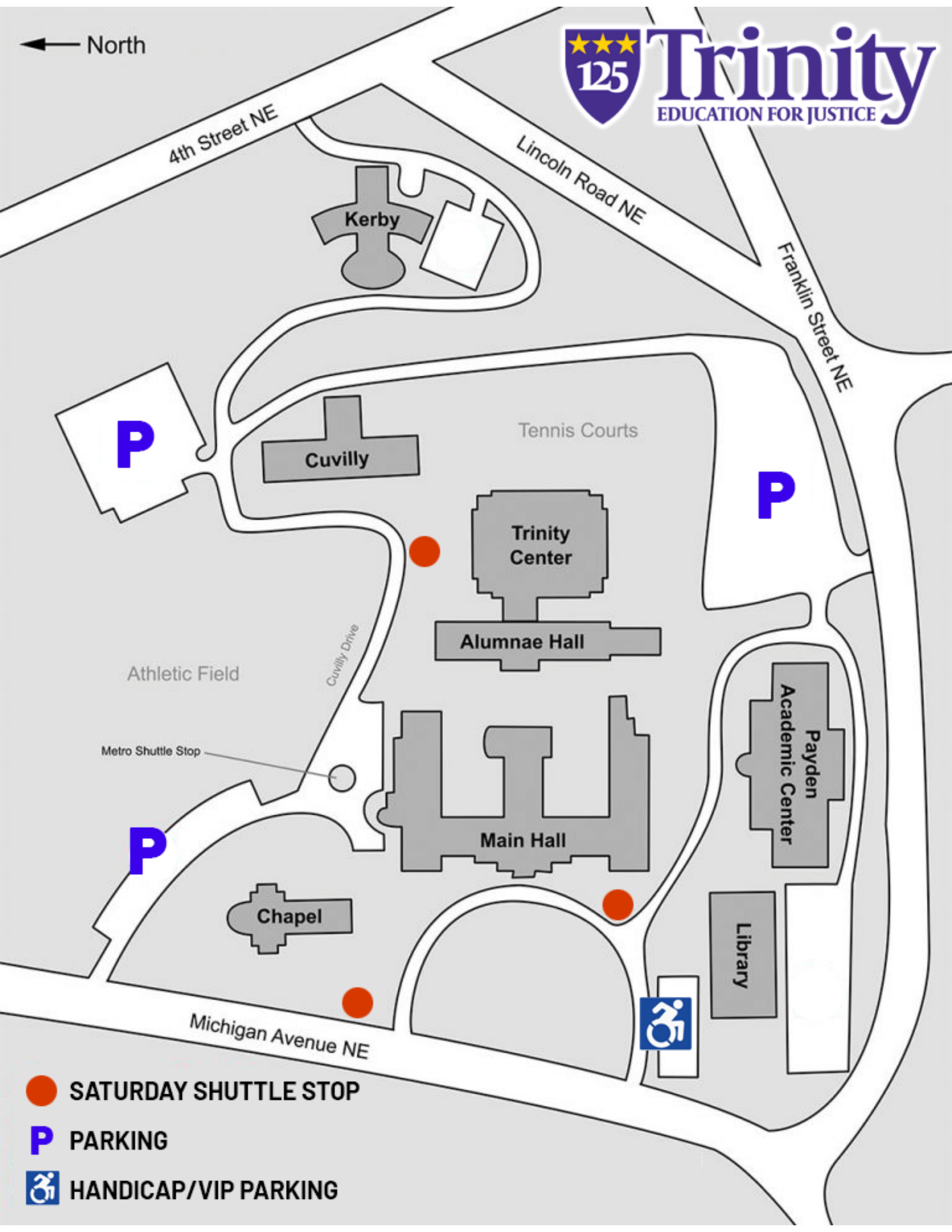 125th Campus Parking Map