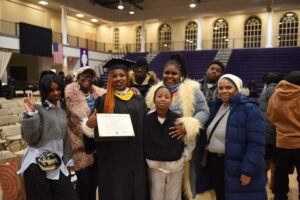 Winter Graduate with family